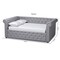Baxton Studio Mabelle Gray Upholstered Queen Size Daybed 154-9486 - alternate 4